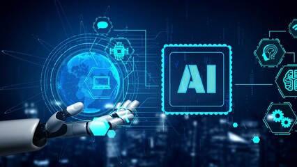 AI Assistant Brain Processor with LLM Technology, Big Data, Machine Learning, Generative AI for Business Support, Future Agentic AI Technology and Artificial Intelligence Prompt Engineering. Thunk