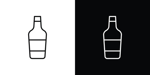 Hine bottle icon in line design. Editable stroke icons.