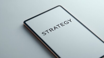 Strategy Displayed on Modern Smartphone Screen