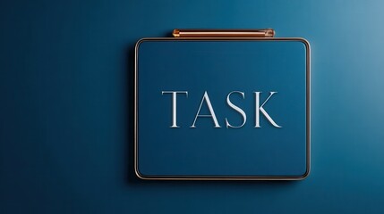 Fototapeta premium Creative Task Sign in Modern Style Design