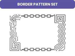Abstract Wave Border Designs
