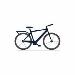 Obraz premium Minimalist representation of a bicycle isolated on a white backdrop, modern design concept