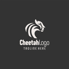 Artistic Jungle Cheetah Logo Symbol