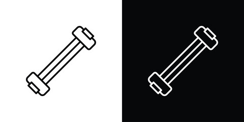 Chest expander icon in line design. Editable stroke icons.