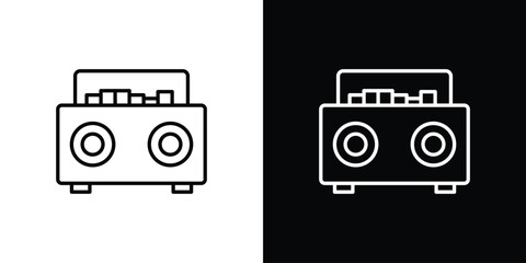 Boombox icon in line design. Editable stroke icons. © Creatives