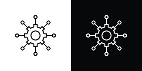 BPM icon in line design. Editable stroke icons.