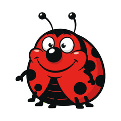 Friendly Cartoon Ladybug Mascot
