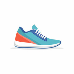 Stylized Illustration of a Modern Athletic Shoe in Bright, Contemporary Colors