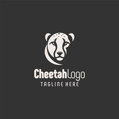 Minimalist Black White Cheetah Drawing