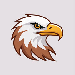 Stylized Illustration of an Eagle Head Depicting Power, Strength, and Freedom in Graphic Design