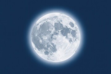 Fototapeta premium Decorative Full Moon. Clean Graphic Design.
