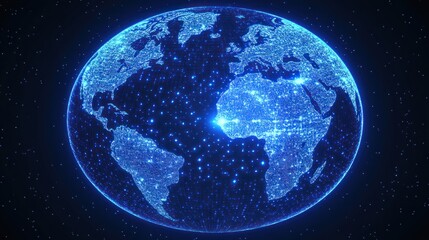 Global network earth digital design