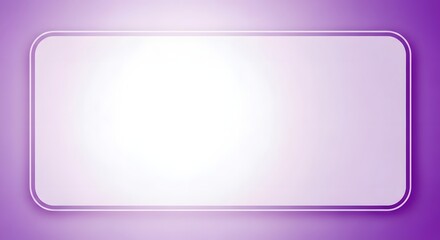 A blank, rounded rectangle with a subtle gradient and soft shadow, isolated on a light purple background, perfect for text or design elements