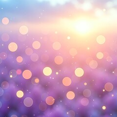 Soft Morning Light Over Lavender Field A Dreamy Bokeh Escape into Tranquility