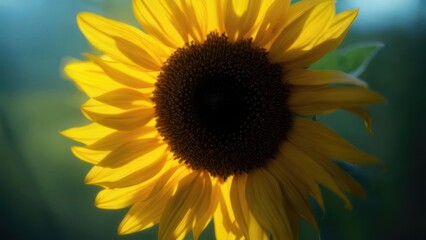 Fototapeta premium Close-up sunflower in sunlight