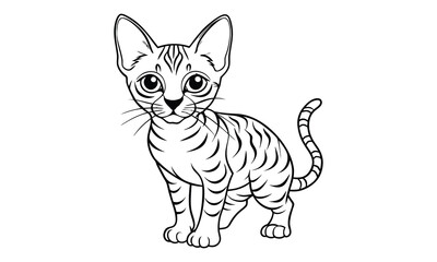 Obraz premium Nimbus Cat, kids line art doodle pattern design t shirt design silhouette and vector, detailed illustration, perfect for relaxation, stress relief, adult coloring books, printable art therapy.