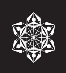 diamond vector illustration Geometric Hexagon Mandala Web Pattern Art