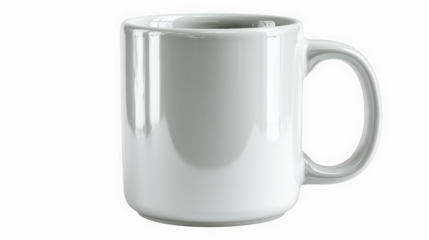 White Ceramic Mug Right Copy Space