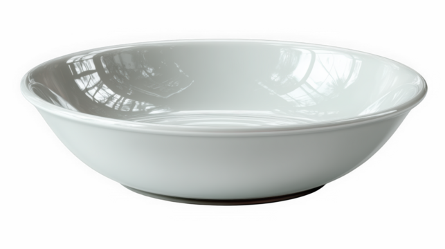 White porcelain soup bowl isolated