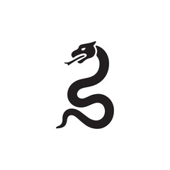 Snake Curled Up Vector Icon