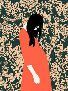 Fototapeta Exhausted pregnant woman