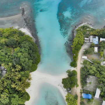 aerial view of a tropical resort