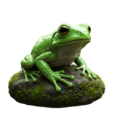 Obraz premium Green Tree Frog: Amphibian Photography, Nature Close-Up, Reptile Visuals