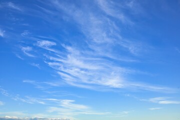 Obraz premium Sky Replacement New Zealand Light Clouds on Blue Sky