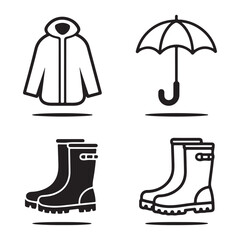 Rain protection gear illustration