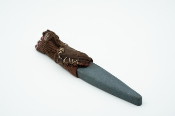 special sharpening stone for sharpening the knife close up