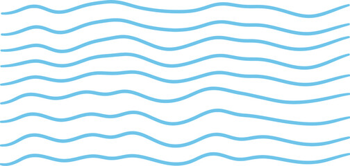 Light blue wavy lines pattern on a white background simple editable stock