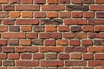 Fototapeta premium Vintage Red Brick Wall Texture Background – Rustic, Grunge, Urban Surface for Design, Web, and Advertising