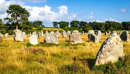 Ancient stone circle, sunny day