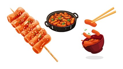 Authentic Korean street food tteokbokki offering a delicious spicy culinary experience for food lovers