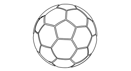 Obraz premium Hand drawn soccer ball, a classic sports equipment for football game