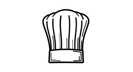 Illustration of a chefs hat, a symbol of culinary expertise and professionalism