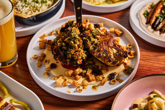 Modern Feast: Elevated Comfort Food in a Warm Restaurant Setting
