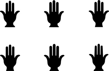 Obraz premium Hamsa Hand Symbol Vector Collection