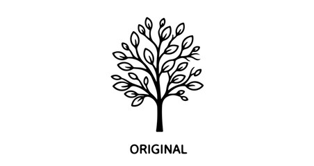 Obraz premium Tree outline a simple and elegant representation of nature, growth, and life