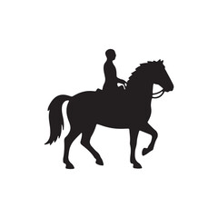 Horse Rider Silhouette Vector Icon