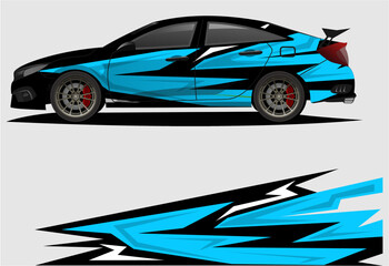 Obraz premium Sport car racing wrap design. vector design as10.eps