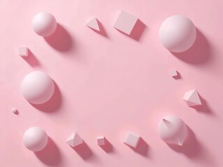 Minimalist pastel composition with copy space