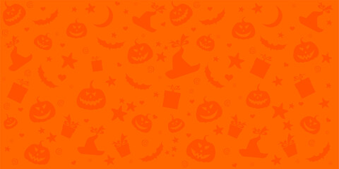 Halloween seamless background with bats and pumpkin. Good for textile fabric design, wrapping paper, website wallpapers, textile, wallpaper and apparel. vector illustration