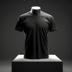 Black t shirt front and back view, Ready for your mock up design transparent  template