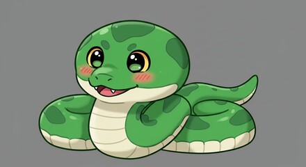 Cute cartoon snake illustration
