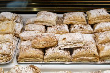 Spanish cream-filled pastry called Miguelitos de la Roda