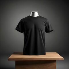 Black t shirt front and back view, Ready for your mock up design transparent  template
