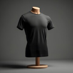 Black t shirt front and back view, Ready for your mock up design transparent  template