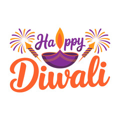 Diwali typography poster, bold black title, festival of lights caption, mustard background, vintage style branding, clean vector artwork