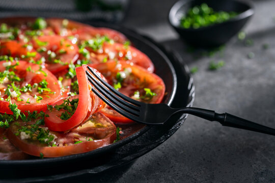 Vegan Heirloom Tomato Caraccio Style Salad